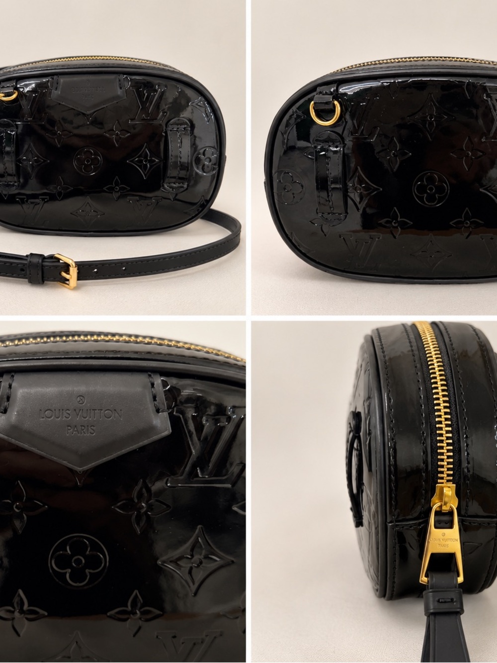 Louis Vuitton Monogram Vernis Belt Bag M90464 Black